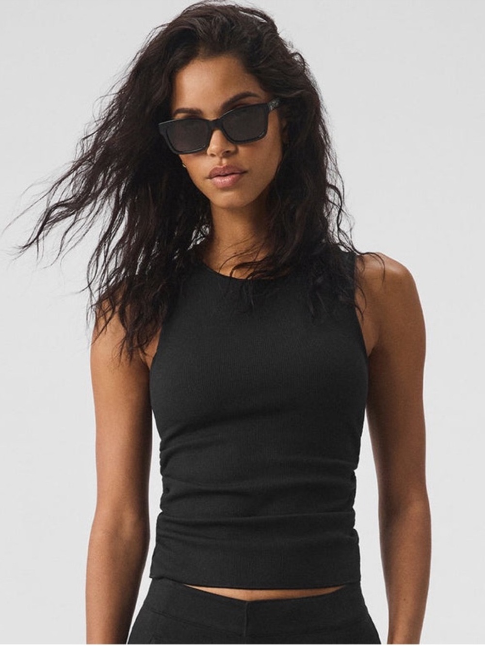 Alo Yoga Ribbed En Pointe Tank- small flaw